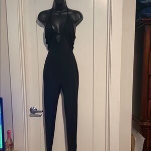 Elegant Black Halter Jumpsuit